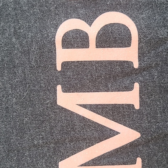 Victoria's Secret Bombshell Grey and Pink Glittery Long Sleeve Top XS - Picture 3 of 9